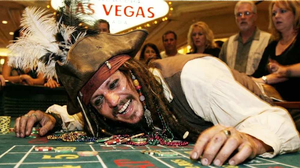 Obraz AI: pirat na stole w Las Vegas