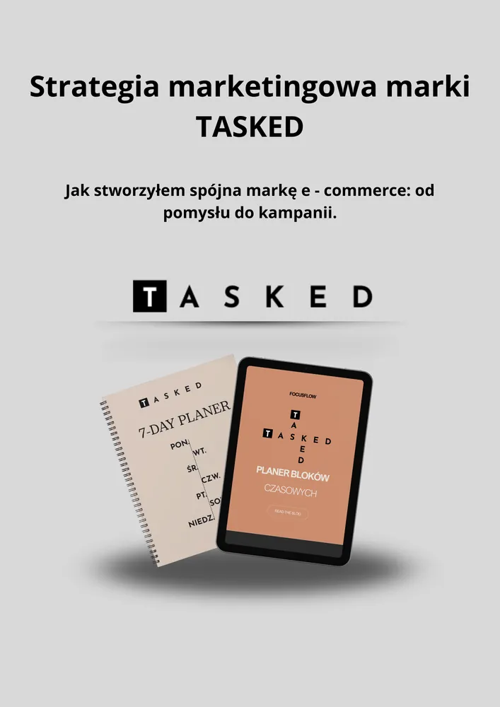 Okładka dokumentu: strategia marketingowa marki TASKED